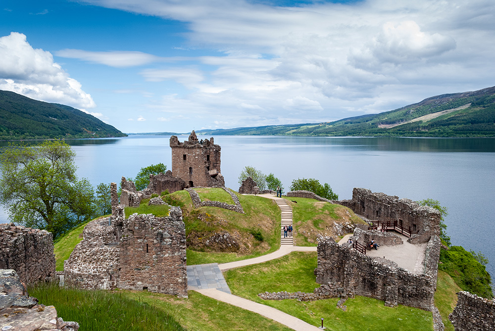 Urquhart Castle on Lake Loch Ness, Scotland